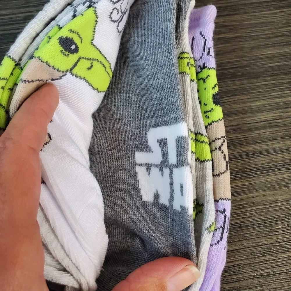 Star Wars The Mandalorian Grogu Baby Yoda Women's No-show Socks -‎ 5 Pair